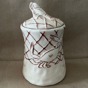Lobster Crab Net Shells Nautical Cookie Jar